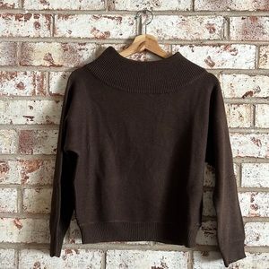 Brown off the shoulder sweater